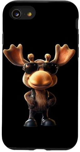 Elan Moose Elan Mâle Femelle Bois Cerf Elans Sauvages Coque pour iPhone SE (2020) / 7/8