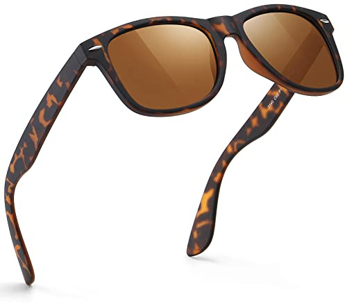 wearPro Polarisierte Sonnenbrille Herren/Damen | Leichter PC-Rahmen, TAC-Gläser, Klassischer Retro-Stil,Rechteckig Mit UV-Schutz;Für Autofahren, Angeln, Radfahren