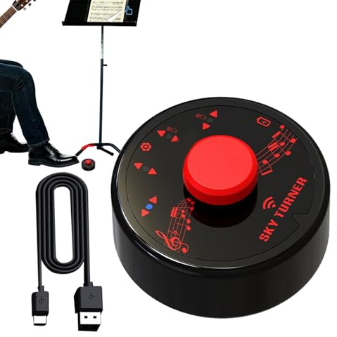 Smart Foot Tragbare Pedaleinheit App-gesteuert, Freisprecheinrichtung mit kabelloser Konnektivität, Teleprompt Gadget für elegantes Design, wiederaufladbares Controller-Set, Live-Steuerung