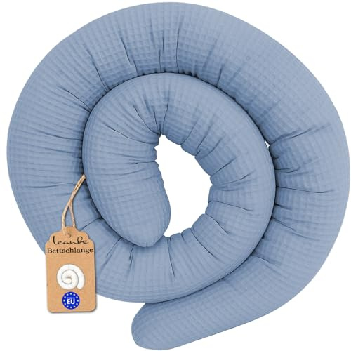 Leanbe Bettschlange Stillkissen, Weiche Bettrolle, Seitenschläferkissen, Vielseitiges Lagerungskissen für Erwachsene, Blau (300 cm)