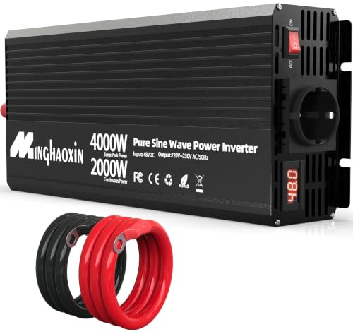 Convertisseur 2000W 48V 220V230V Pur Sinus Onduleur Power Inverter