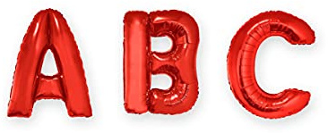 ESPA Buchstaben-Luftballon Folienballon rot 1m