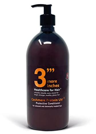 3'''More Inches Cashmere Protein UV Protective Conditioner 1000ml - Restoring & Strengthening Conditioner - UV Hair Protection & Silicone Free - Hair Care by Michael Van Clarke