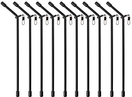 Zite Fishing Anti-Tangle Boom Sleeves Set - 10 STK mit Wirbel Gebogen - Abstandshalter Durchlauf-Röhrchen zum Feedern, Antitangleboom