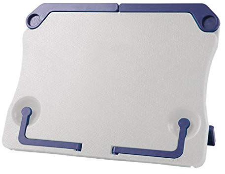 HIOD Tragbarer Klappbarer Buchstützenständer Lesebuchständer Bücher Rezeptregal für Musikpartitur Rezept Schreibtisch Tabletthalter,White