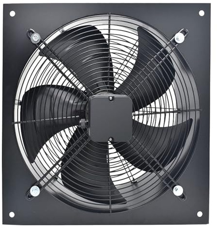 Warmiehomy Commercial Extractor Fan, Industrial Ventilation Extractor, 350mm/14 inches Axial Exhaust Air Blower Fan for Garage Warehouse Restaurant Kitchen, without Fan Speed Controller