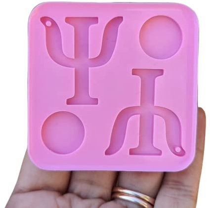 PSY Psychology Mold - PSY Emblem Earrings Mold, Trident Silicone Molds - Pitchfork Mold