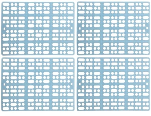 générique 4 PiècesLitière pour Lapins Toilette pour Cages Rongeurs, Tapis De Lapin Tapis De Pieds Lapins, Petits Animaux, Facile à Nettoyage, Hygiénique, 33,50x24,50x0,20cm Assortis