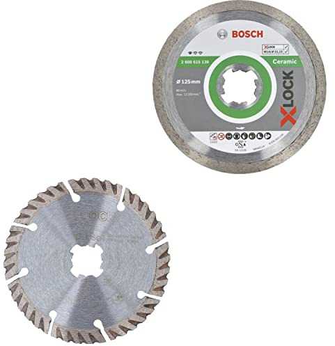 Bosch X-Lock Diamond Lot de 2 disques à tronçonner pour toutes les applications 125 mm