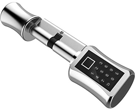 KKnoon Smart Lock Zylinder Elektronisches Tastatur-Türschloss 3 Entriegelungsmöglichkeiten Fingerabdruck/Passwort/Mechanischer Schlüssel Verbesserter intelligenter Diebstahlschutz-Schließzylinder