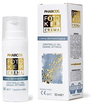 PHARCOS® Fotoker Crema 50 ml - Crema dermatologica per il controllo del Danno Attinico, Cheratosi attinica