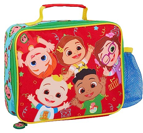 CoComelon Lunchtasche für Jungen und Mädchen, mit Flaschenhalter, JJ Pack, Lunchbox, Kindergarten, Kühltasche, Snack-Etui