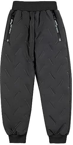 Adigau Softshellhose Kinder wasserdichte Skihose Gefütterte Thermohose Jungen Mädchen Warme Winddicht Winter Schneehose Outdoorhose Wanderhose Grau 10-11 Jahre