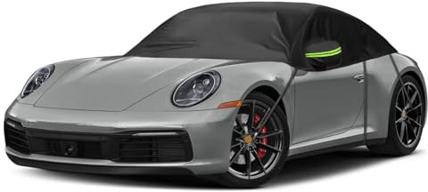 Copertura Auto Sostituzione per Porsche 911/996/997 1999-2024, Copriauto Metà Morbida per Tetto Auto impermeabile, Mezzo GarageTelone, Copertura Antivento per Tutte Stagioni, Resistente Raggi UV