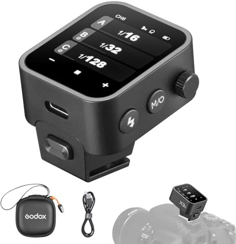 Godox X3-C TTL Kabelloser Blitzauslöser für Canon-Kamera, 1/8000s HSS TTL TCM-Funktion, integrierter Akku, Touchscreen-Blitzsender, kompatibel mit Canon R5 R6 R7 5D 6D