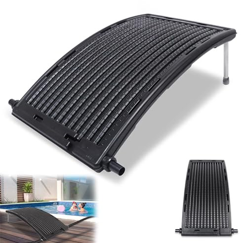 CEEDIR Sonnenkollektor Solar Poolheizung 111,5 x 66 x 35 cm Solarheizung für Warmwasser Pool Solarheizung Anschluss Ø 50 mm, 15 L Kollektorwasserinhalt für Warmwasser Pool Schwimmbad- Gebogen Typ