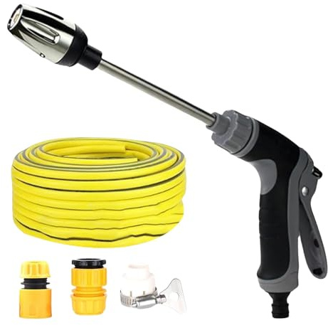 Tubo da giardino, tubo da giardino estensibile, idropulitrice per tubi da giardino, potente pulitore ad alta pressione, idropulitrice per ugelli per giardini esterni, cortili, terrazze