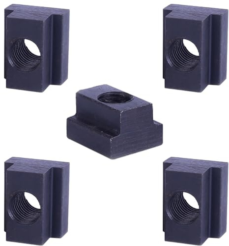 5Pcs M10 T Slot Nuts Carbon Steel Black Oxide Finish T Slot Nuts T Sliding Nuts Threads Fit Into T-Slots in Machine Tool Tables