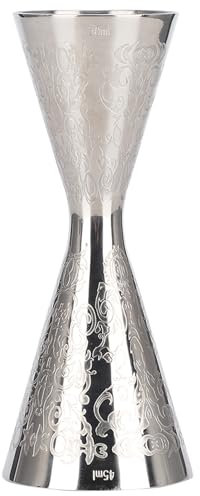Jigger doseur de cocktail, Jigger de cocktail, tasse à mesurer d'alcool, outil de barman 30 ml 45 ml beau Jigger en acier inoxydable avec échelle boisson tasse à mesurer de vin