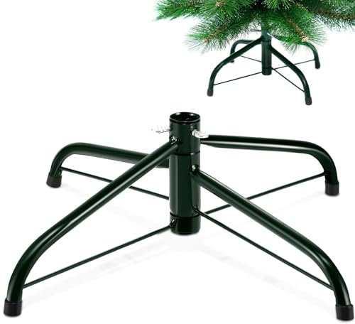 Namalu Support de Sapin de Noël Pliable Support d'Arbre de Noël Artificiel Base de Rechange en Métal pour Sapin de Noël Artificiel(40 cm,Vert)