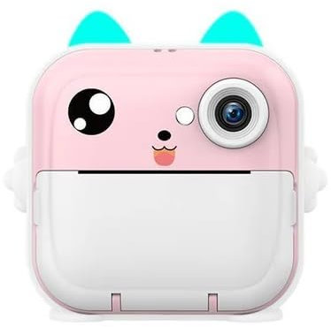 Kids Camera with SD card, Instant Camera for Kids with Print Photo Paper,1080P HD Kids Digital Camera Toy, Birthday Gifts for 3 4 5 6 7 8 9 10 11 12 Year Old Girl Boy, Video Recorder (Pink)