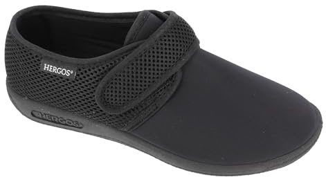 Hergos H060 - Scarpe per riabilitazione da donna, scarpe ortopediche traspiranti con chiusura a strappo, pantofole sanitarie sandali per riabilitazione