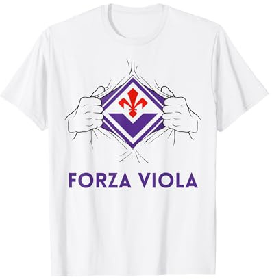 Maglietta Fiorentina Forza Viola Apertura Petto Uomo Donna Maglietta