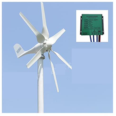 turbina eólica Generador de turbinas de viento, inicio horizontal 1.3m / s 800w 12V 24V aerogenerador con 6 cuchillas y Pwm Controlador de carga(With PWM,6 BLADES_24V_800W)