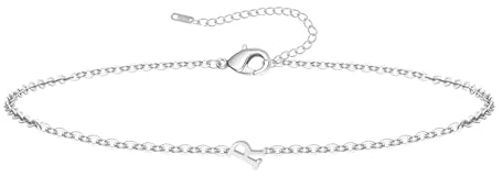 RMMD Armband Damen Gold Silber - 18K Gold/Weißgold Vergoldete Initialen Armband mit Buchstaben Armbänder Personalisiert Geschenke Modeschmuck für Frauen Teenager Mädchen