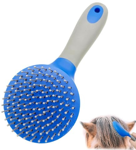 Horse Mane & Tail Combs Horse Brushes Shedding Brush Grooming Tool for Equine Long Haired Dogs (Blue)