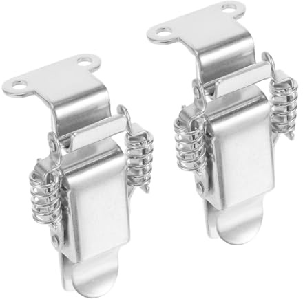 HOMSFOU 2pièces Loquet à Ressort Métal Fermoir à Bascule Loquet De Boîte à Boucle Pour Boîtes à Outils Coffres