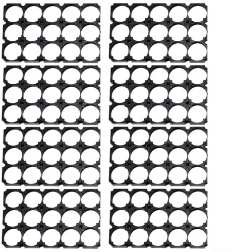 21700 för batterihållarfäste 8-pack för gör-det-själv för batteripaket, 3 x 5 konfiguration, plastram med antivibrationsdesign, kompatibel med 2 1 700 batterier för verktyg för hemverkstad