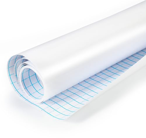 BESTOOL Whiteboard papper klistermärkesrulle, 43 x 300 cm, självhäftande, torkavvisbar pappersfolie, kritavägg-tapet för hem, kontor, skola, memo