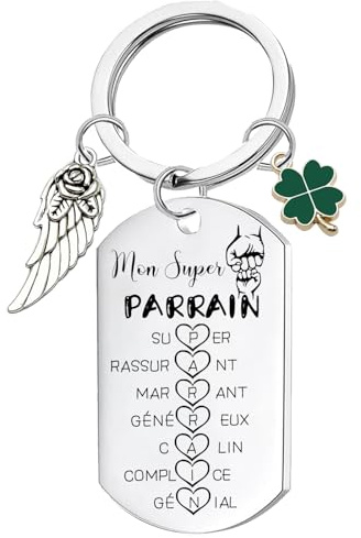 QTZXZX Cadeau Veux tu etre mon parrain Porte Clé Parrain Cadeaux Parrains Demande Personnalisé décapsuleur Homme Anniversaire cadeau parrain bapteme fête des pères (4)