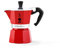 Bialetti Caffettiera Moka Express Color, 1 Tazza, Manico anti scottatura, Non adatta a induzione, 1 Tazza (60 ml), Alluminio, Rosso