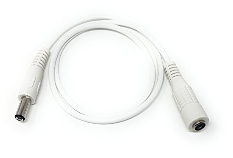 MainCore 1m long White 5.5mm x 2.1mm DC Power Extension/Extender Cable Lead for CCTV, Security Cameras, Monitor, LED Signs..etc (Available in 0.5m 1m 1.5m 2m 3m 5m 10m) (1m)