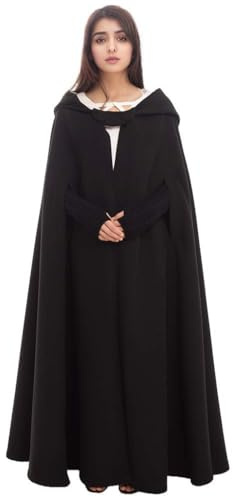 GRACEART Longue Cape à Capuche Poncho Veste Blouson Manteau Robes Chaude