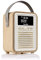 Retro Mini Portable Dab Radio Mains Powered - Digital Dab Radio Alarm Clock - Rechargeable Bluetooth Radio Battery Powered with Aux - Bedside FM, Dab+ Radios with Dual Alarms Battery Operated - Oak