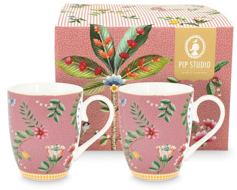 Pip Studio La Majorelle Becher Large pink 0,35 l Set2