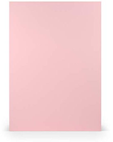 PAPERADO 50x Bastelkarton DIN A4 - Flamingo gerippt Lila Rosa 220 g/m² Tonkarton - Dickes Bastelpapier in 29,7 x 21 cm Malen, Basteln perfekte Bastelpappe