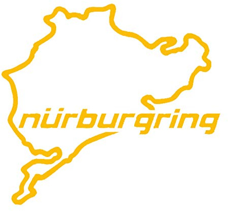Porfeet Auto Aufkleber, Nürburgring Karte Lustige Auto LKW Fahrzeug Reflektierende Abziehbilder Aufkleber Dekoration
