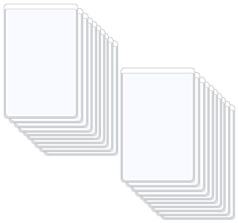YunBey 20 Stück Kartenhalter Karten Schutzhülle Weich Kreditkartenhülle Durchsichtiges PVC-Etui für Versicherungskarte, Kreditkarte, Führerschein (Transparent) (9x6cm)