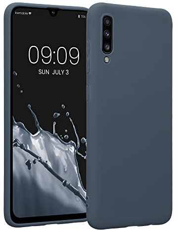 kwmobile Handyhülle für Samsung Galaxy A70 Hülle - TPU Case - Kabelloses Laden - Schutzhülle Cover in Dunkler Schiefer