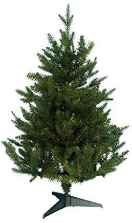 Christmas Tree World | 3ft Artificial Unlit Woodland Pine | Natural and Realistic Look with Bushy and Luxury Quality PVC Tips | Easy to Assemble and Take Down | 63cm Diameter
