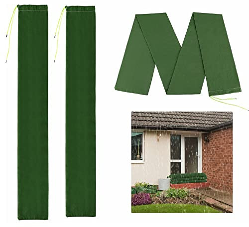 3 pcs Long Canvas Sandbag With Binding Elastic Band, Flood Prevention Sandbags, Flood Water Barrier Sand Bags, Thickened Reusable Sand Bags for Flood Rain Water Control