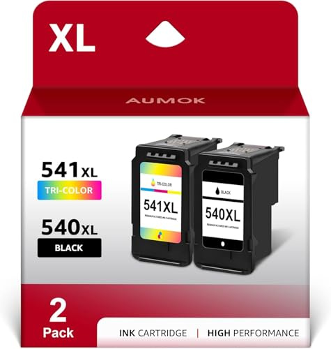 PG-540XL CL-541XL Cartucce Compatibili per Cartucce CANON 540 541 XL per Pixma TS5150 TS5151 MG4250 MG3650 MG3650S MG3600 MX475 MX455 MG3500 MG3550(1 nero e 1 tricolore)