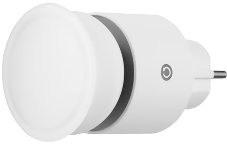 REV Lampe multiprise – 4 niveaux d'intensité variable, 10 W, 850 lm, 3000 K, lampe à brancher dans les prises, rallonges et multiprises, blanc