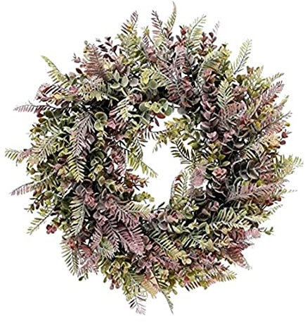 Liummrcy Eucalyptus Wreath Green Leaves Wreath 45cm Decorative Door Hanging Wreath
