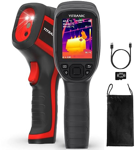 YITRANIC Termocamera Infrarossi Professionale 256 x 192 Con batteria ricaricabile da 12 ore, Intervallo di Temperatura -20°C~350°C