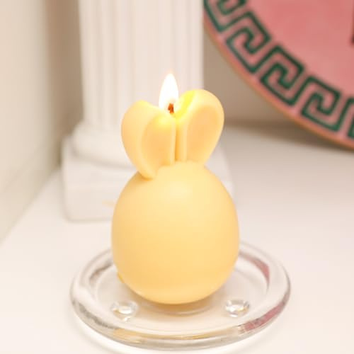 BOOWAN NICOLE Easter Bunny & Egg Candle Silicone Mold for Candle Making, Chocolate Mould for Easter Gift Party Home Decoration DIY (LZ0667-1)